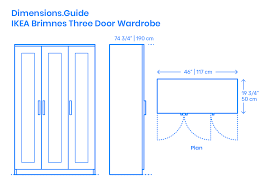 Ikea brimnes 3 door wardrobe in white with mirror 50 00. Ikea Brimnes Three Door Wardrobe Dimensions Drawings Dimensions Com