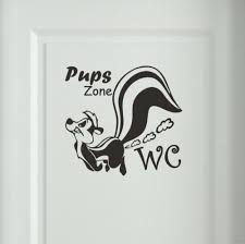 Stinktier Pups Zone Wandtattoo Wc Badezimmer Toiletten Turaufkleber Spruche 5i Autocollants De Porte Tatouage Mural Deco Porte Interieure
