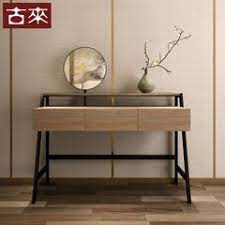 古来定制新中式现代中式梳妆台化妆台水曲路实木梳妆桌妆椅组合 chinese style interior furnishings design furniture design