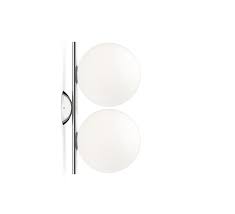 Decorative architectural outdoor custom for professionals flos world contact global. Wall Or Ceiling Light Ic Lights C W1 Double Opaline And Chrome L42cm H20cm Flos Nedgis Lighting