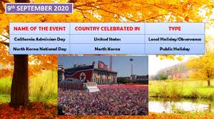 This was provided for under section 60d (1) of the employment act. Holidays September 2020 Also Observances And Events List Swakosh