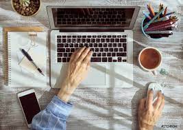 Flexible arbeit von zu hause. Arbeit Von Zu Hause Aus Online Shopping Fernstudium Von Oben Foto Vorratig Crushpixel