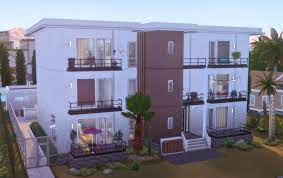 Catsaar The Mirage An Apartment Complex With 6 Apartments That All Come With Open Small Apartment Building Design Small Apartment Building Sims House Plans
