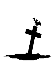 Download Halloween Bat Sitting On Grave Black Silhouette Free Svg File Svgheart Com