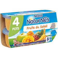 Compotes Bebe Des 8 Mois Fruits Du Soleil Naturnes Les 4 Pots De 130 G A Prix Carrefour Compote Bebe Pomme Fruits