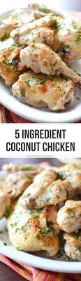 5 Ingredient Coconut Chicken Recipe Dairy Free Simply Whisked Recipe Coconut Chicken Chicken Recipes Dairy Free Coconut Chicken Recipe