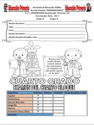 Cuestionario de español bloque 5 importanteeeee. Examen Del Cuarto Grado Del Cuarto Bloque Del Ciclo Escolar 2016 2017 Con Hoja De Respuestas Educacion Primaria