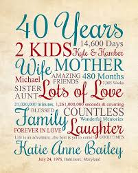 40th Birthday Present Ideas For Wife Australia 40 Years Old 40th Birthday Gift Any Year Personalized Gift Etsy 40th Birthday Gifts 40th Birthday Presents Best Friend Birthday