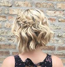 Start creating a french braid down the side of your head towards the back, and tie with a small elastic. 65 Trendy Updos For Short Hair For Both Casual And Special Occasions