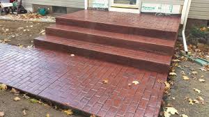 They took great care in. Hoffman Stamped Concrete Union Brick Red Charcoal