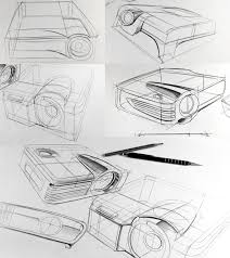 A Set Of Sketches For The Projector Sony Acer Canon Product Istanbul Design Sketch Sketches Designs To Draw