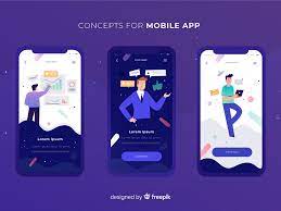 app onboarding 商务插画 eps ai素材下载 豆皮儿 start up app phone