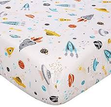 Amazon Com Uomny Crib Sheet 100 Cotton Fitted Crib Sheet Baby Sheet For Standard Crib And Toddler Mattresses Nur Baby Sheets Toddler Mattress Toddler Sheets