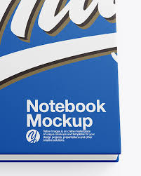 Download Glossy Notebook Mockup In Stationery Mockups On Yellow Images Object Mockups PSD Mockup Templates