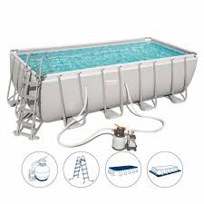 Montage De La Piscine Tubulaire Intex Prism Frame 4 X 2 X 1 Bestway Kit Piscine Rectangulaire Tubulaire L4 88 X L2 44 X