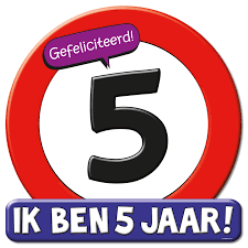 Huldebord 5 Jaar Slingers En Ballonnen Feestartikelen