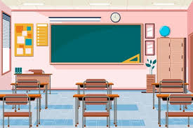 Classroom background cliparts and transparent. Free Vector Cartoon Background With Empty Classroom Interior Inside