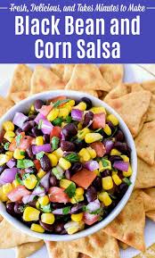 Black Bean And Corn Salsa Recipe Easy Black Bean And Corn Salsa Recipe Corn Salsa Vegan Appetizers Corn Bean Salsa