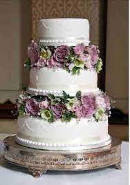 Vintage Wedding Cake With Purple Flowers Wedding Cakes With Flowers Wedding Cakes Flower Cake