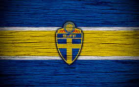 Download Wallpapers 4k Sweden National Football Team Logo Uefa Europe Football Wooden Texture Soccer Sweden European National Football Teams Swedish F National Football Teams Football Team Logos Football Team