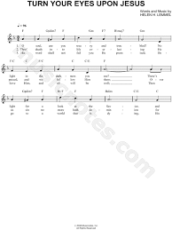 B7 g#m b7 turn your eyes upon jesus. Helen H Lemmel Turn Your Eyes Upon Jesus Sheet Music Leadsheet In F Major Transposable Download Print Sku Mn0067480