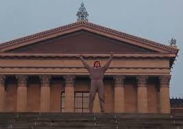 The 72 stone steps leading up to the entrance of the philadelphia museum of art, in philadelphia, pennsylvania, have become known as the rocky steps as a result of a scene from the film rocky. Philadelphia Art Museum Rocky Steps