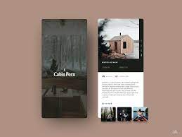 Cabin Porn UI by We Discover The Design Thinking Agency ™ on Dribbble