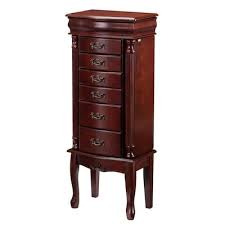 Wooden case jewelry cabinet armoire ring necklacel gift storage box organizer 1p. Jewelry Armoires At Lowes Com