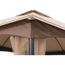 It is one of the. Sunjoy Westbrook Rectangular Semi Permanent Gazebo 10 5 Ft X 10 5 Ft Light Brown Steel Frame A101012200 Rona