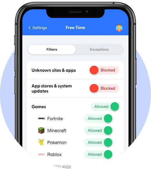 Bark-Managed Content Filters