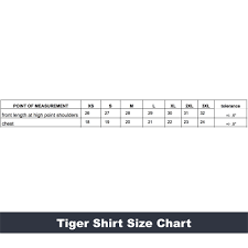 official mandy tiger shirt s 3xl legion m