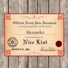 Are you looking for certificate template files for designing? Free Printable Nice List Certificate From The North Pole A Delicate Gift Cute766