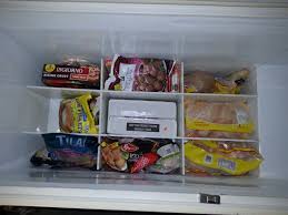 After Installing The Freezer Dividers We Were Able To Put Like Foods Together Neatly Chest Freezer Organization Freezer Organization Deep Freezer Organization