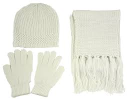 Amazon Com Knit Ski Beanie Scarf Gloves Set Winter Holiday Gifts Ivory Wholesale Fathers Day Gift Winter Accessories Fashion Winter Knits Winter Set