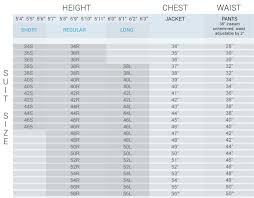 35 Eye Catching Mens 40r Size Chart