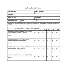 Employee Evaluation Form. printable employee evaluation form ...