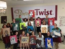 Pin By Painting With A Twist Longvi On Pwat Class Photos Paint Your Pet Animal Paintings Art Projects