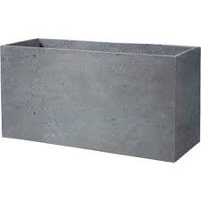 Lot De 3 Murets Fibre Deroma L 100 X L 35 X H 50 Cm Gris Pot De Fleurs Deco Terrasse Exterieure Pots