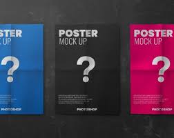 Paper Poster Advertising Print Mockup In 2020 Print Mockup Mockup Poster