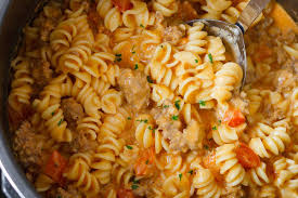 Add beef and cook until no longer pink, stirring and breaking beef into pieces. Instant Pot Sausage Pasta In Cream Cheese Tomato Sauce Eatwell101