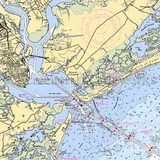 South Carolina Mount Pleasant Nautical Chart Decor