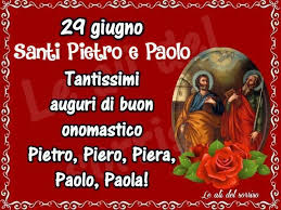 Buon San Pietro E Paolo Buon Onomastico Onomastico Auguri Di Compleanno Divertenti