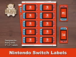 Nintendo Switch Stickers Nintendo Stickers Video Game Party Etsy In 2020 Nintendo Switch Video Game Party Nintendo