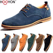 Men Oxfords Casual Shoes Suede European Style Leather Shoes Lace Up Flats Loafer Mens Suede Dress Shoes Leather Shoe Laces Suede Dress Shoes