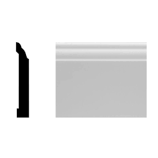 Royal Mouldings 5523 29 64 In X 3 1 4 In X 8 Ft Pvc Composite White Colonial Base Moulding 0552308056 The Home Depot Base Moulding Baseboards Mouldings