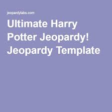 Ultimate Harry Potter Jeopardy Jeopardy Template Harry Harry Potter Potter