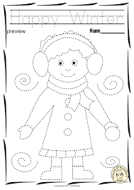 Winter Trace And Color Pages Fine Motor Skills Pre Writing Anastasiya Multimedia Studio Pre Writing Pre Writing Activities Alphabet Activities Kindergarten