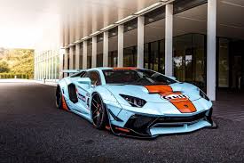 Lamborghini Aventador Looks Surprisingly Right In Gulf Livery Carscoops Luxurysportscar Lamborghini Aventador Liberty Walk Lamborghini Aventador Lamborghini