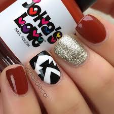 Simple Red And Black Nail Art Nail And Manicure Trends The use of dual colors and the.