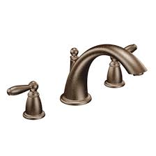 The oil rubbed bronze kitchen faucet's finish should complement the whole room. Moen Brantford Roman Tub Trim Oil Rubbed Bronze Roman Tub Faucets Tub Faucet